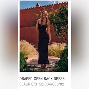 Zara draped open back dress